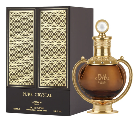 Lattafa Pure Crystal Eau de Parfum 100 ml – Perfume Árabe Elegante, Luminoso y Sofisticado