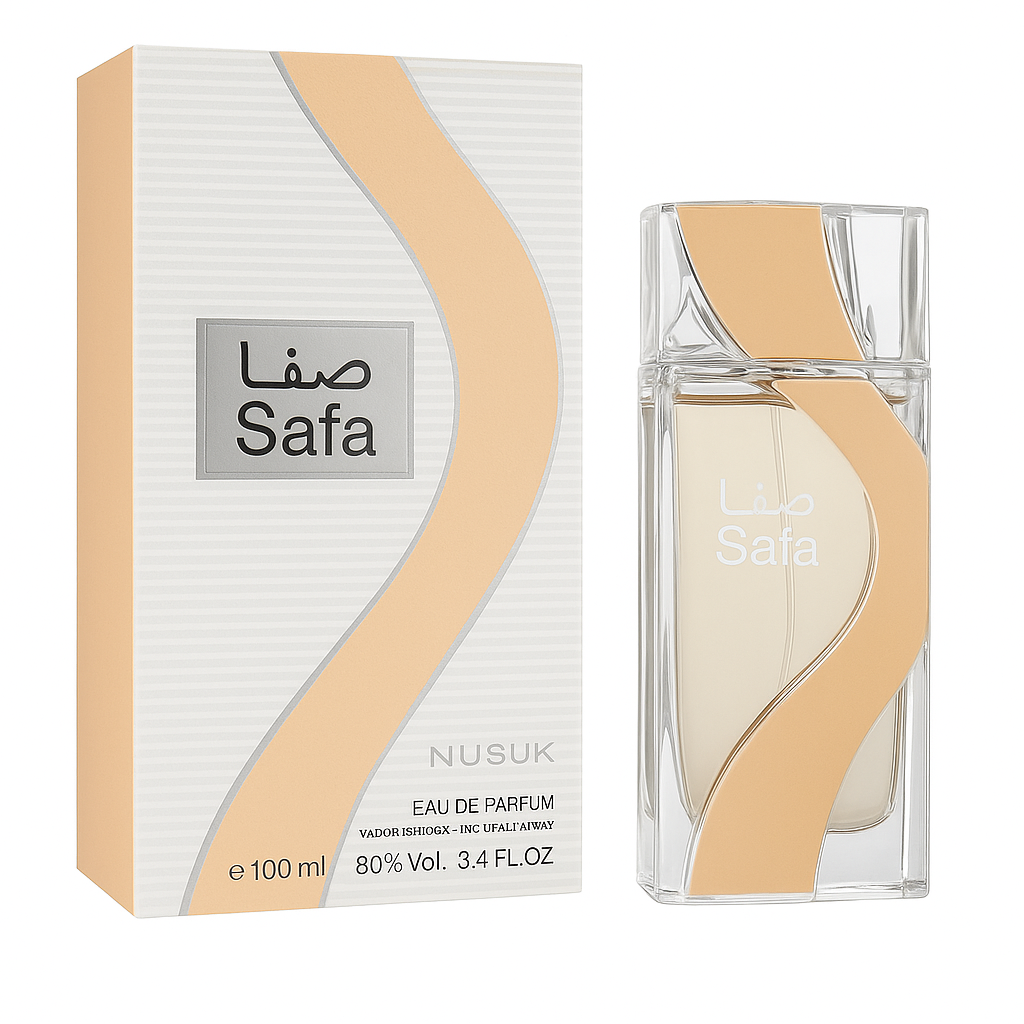 Safa by Nusuk – Perfume Árabe Unisex Dulce Gourmand y Afrutado | Eau de Parfum 100 ml