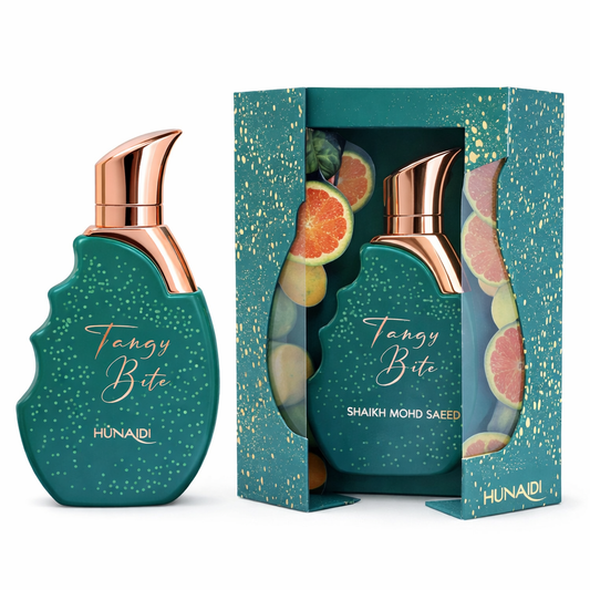 Perfume Árabe Tangy Bite Shaikh Mohd Saeed – Eau De Parfum Unisex 100 ml – Fragancia Frutal Floral con Manzana, Rosa, Ámbar y Sándalo