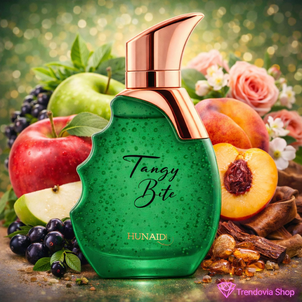 Perfume Árabe Tangy Bite Shaikh Mohd Saeed – Eau De Parfum Unisex 100 ml – Fragancia Frutal Floral con Manzana, Rosa, Ámbar y Sándalo