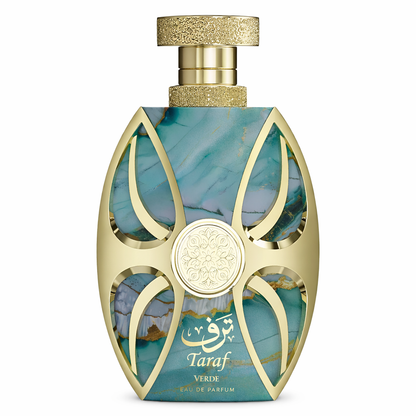 Perfume Árabe Taraf Verde Amaran – Eau de Parfum Dulce y Gourmand con Marshmallow, Vainilla, Coco y Frutas