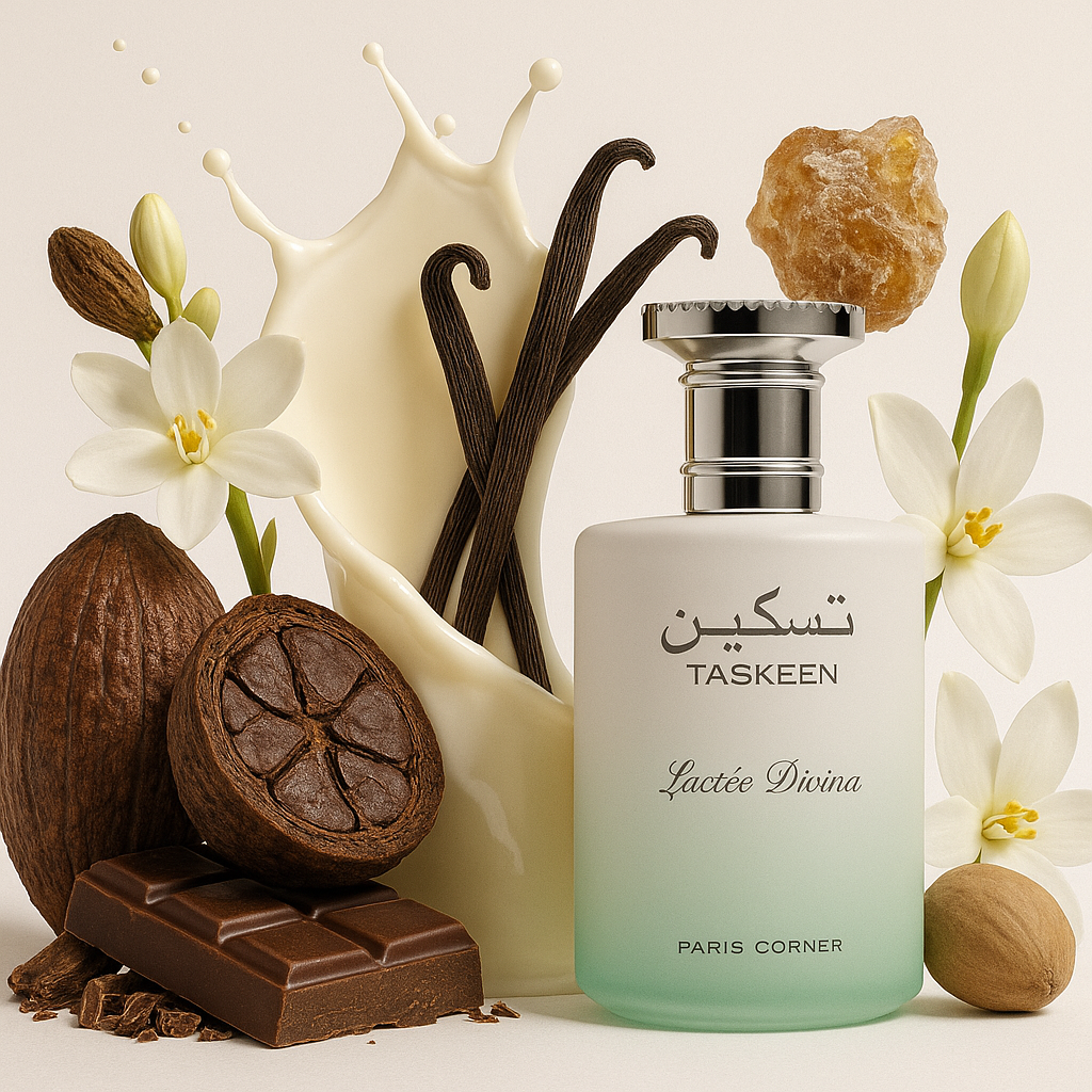 Tasken Láctea Divina – Perfume Árabe Gourmand Cremoso | Eau de Parfum Unisex