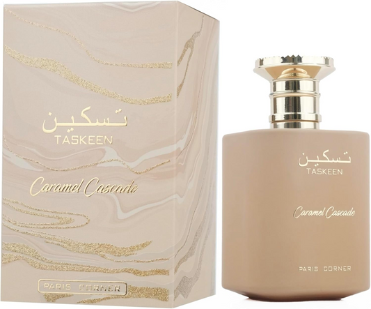 Taskeen Caramel Cascade de Paris Corner – Perfume Árabe Unisex Gourmand Eau de Parfum 100 ml