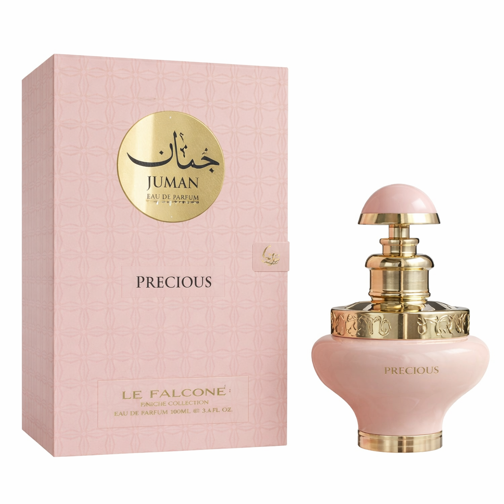 Perfume Árabe Juman Precious 100 ml – Le Falconé | Fragancia Oriental Vainilla Mujer con Notas de Frutos Rojos, Ron y Vainilla