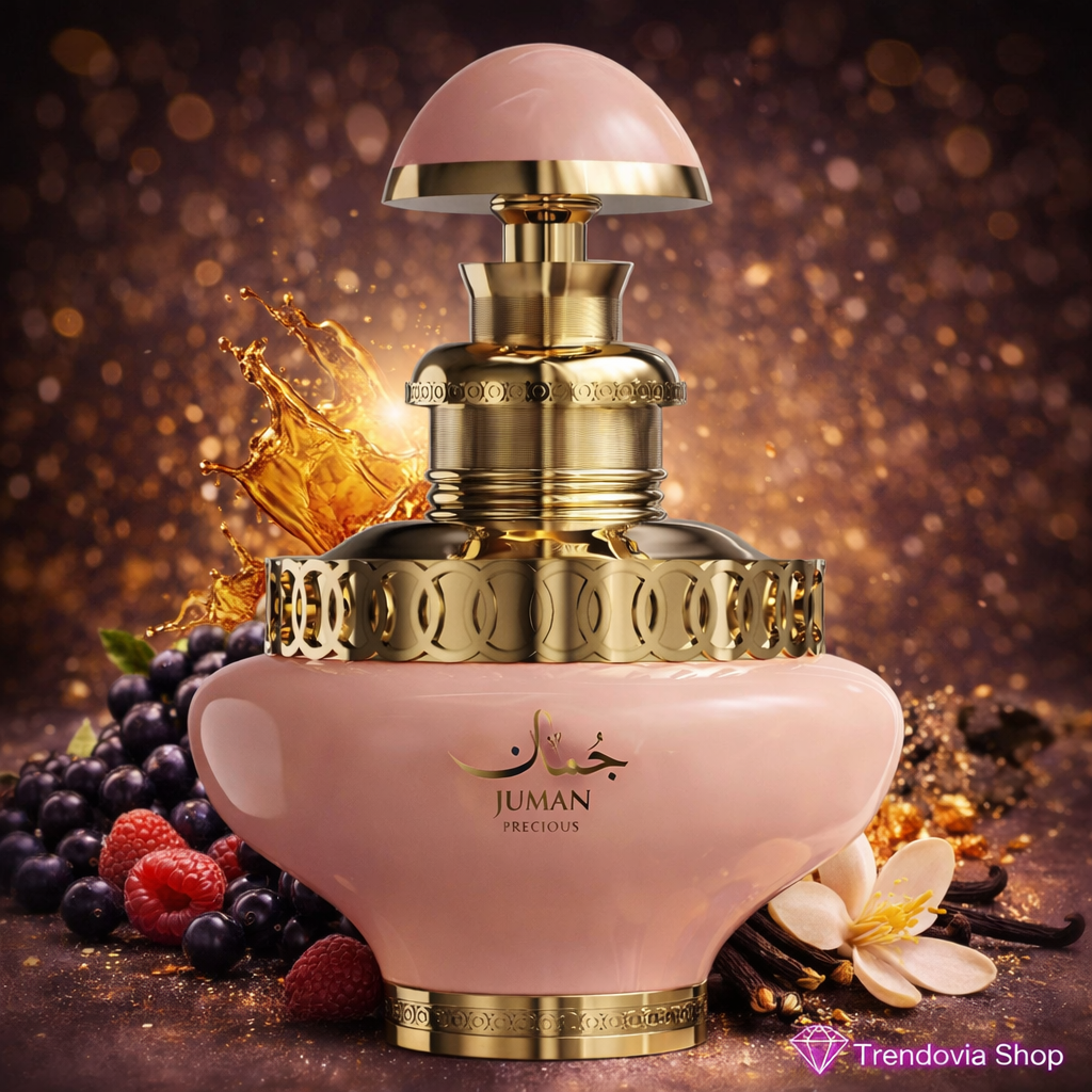 Perfume Árabe Juman Precious 100 ml – Le Falconé | Fragancia Oriental Vainilla Mujer con Notas de Frutos Rojos, Ron y Vainilla